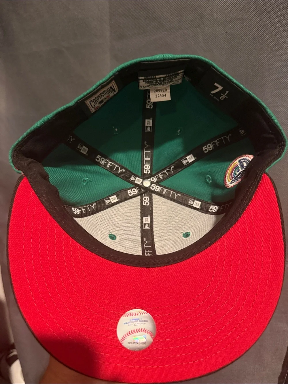 New Era LA Fitted Cap - Teal, Black & Red Accent
